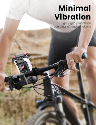 Miniatura 8 de Pnitri Paquete de 2 soportes para teléfono de bicicleta [juego de regalo mejorado 2025] - Accesorios para soporte de motos, 3S fácil de instalar