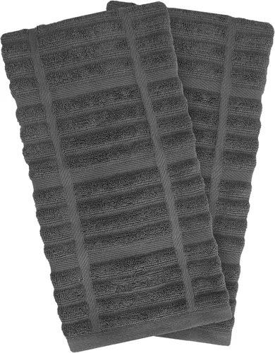 Miniatura 2 de All-Clad Toallas de cocina sólidas: altamente absorbentes, súper suaves de larga duración, 100% algodón, 17 x 30 pulgadas para limpiar y secar Peltre