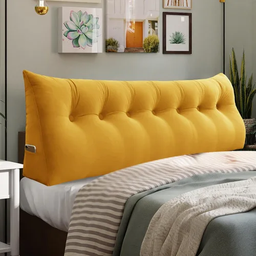Miniatura 65 de Almohada de Cuña Engrosada de 10 libras para Cabecero Posicionador Corporal Almohada de Cuña para Cama Soporte de Respaldo Almohada Triangular
