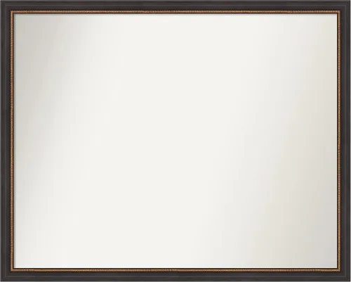 Miniatura 179 de Amanti Art Espejo de baño negro para sobre el fregadero, 23 x 23 pulgadas, espejo cuadrado negro Ashton, marco de madera tradicional mediano, se