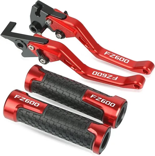 Miniatura 9 de DOUKI Para Yamaha FZ600 1987 1989 1988 FZ 600 FZ600 empuñaduras de motocicleta Manillar CNC Aluminio Ajustable Palancas de embrague de freno Palanca