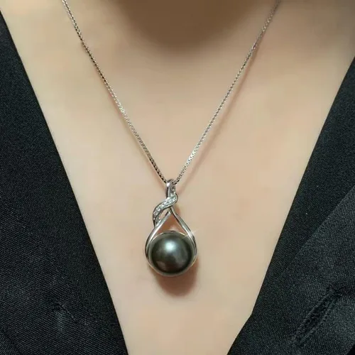 Miniatura 4 de Regalos para Mujeres Esposa-Collar-de-Perlas-Negras-de-Tahití-Regalo para Esposa Boda Cumpleaños Aniversario Joyería-Mamá Novia Ella Regalos del Día