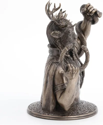 Miniatura 5 de Veronese Design Cernunnos - Estatua de resina con cuernos de 8 5/8 pulgadas, acabado en bronce