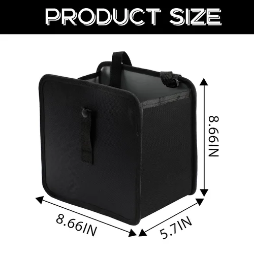 Miniatura 2 de Bolsa de basura colgante para automóvil, a prueba de fugas, plegable, portátil, organizador de bolsa de basura portátil, bolsa de almacenamiento