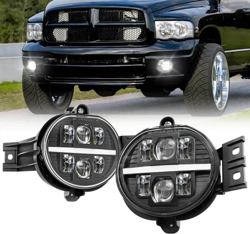 BICYACO Luz antiniebla LED con DRL compatible con Dodge Ram 1500 2002-2008 Dodge Ram 2500/3500 Pickup Truck 2003 2004 2005 2006 2007 2008 2009-1 par