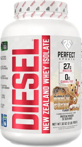 Miniatura 14 de PERFECT SPORTS Diesel 100% aislado de proteína de suero de Nueva Zelanda Endulzado con stevia, sin ingredientes artificiales, apto para dieta Keto
