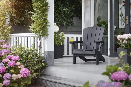 Miniatura 8 de Keter Alpine Adirondack - Sillas de Muebles de Patio de Resina para Exteriores con Portavasos - Perfectas para Playa, Piscina y Asientos de Hoguera