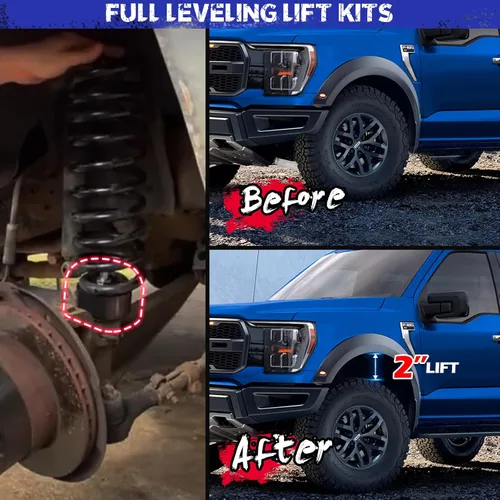 Miniatura 5 de KSP 2" Kits de elevación para F250 F350 1999-2022, espaciador de elevación frontal de 2 pulgadas con extensores de perno de 3/4" compatibles