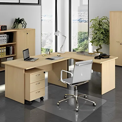 Miniatura 2 de FuturHydro Tapete para silla de oficina para suelo de madera dura, 36 x 48 pulgadas, tapete transparente para silla de computadora, tapete