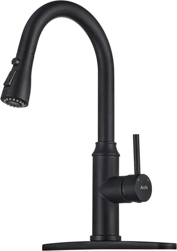 Miniatura 14 de Grifos de cocina con rociador extraíble, grifos para fregaderos de cocina, grifo de cocina cromado, mango único de acero inoxidable, 1 o 3 agujeros