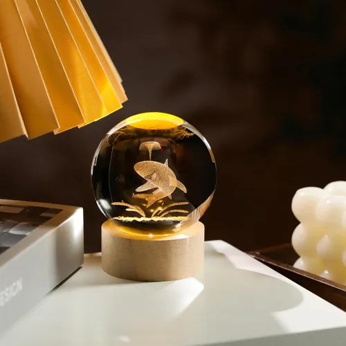 Miniatura 5 de Bola de cristal 3D, ballena y tiburón, regalos para mujeres y hombres, decoración de tiburón ballena, pisapapeles, regalos de cumpleaños, ballena