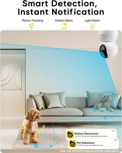 Miniatura 7 de BoyKeep Cámara para interiores, cámaras 2K para seguridad en el hogar con detección de movimiento, cámara para mascotas interiores con aplicación