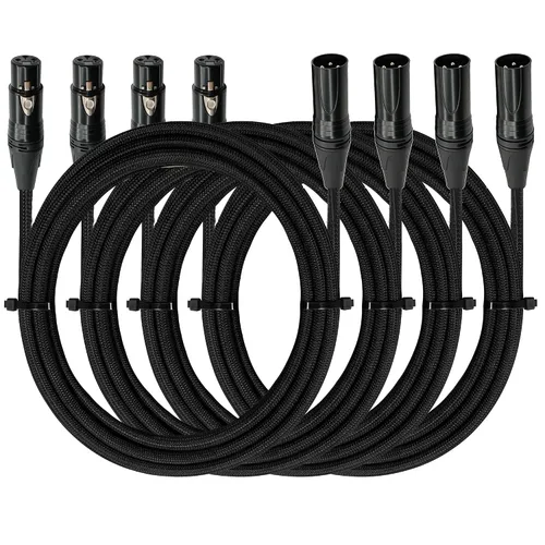 Miniatura 11 de Cable XLR a XlR de alta calidad (3 pies 1 paquete) conector de cable equilibrado con cancelación de ruido, cables de micrófono XLR de 3 pines, cable