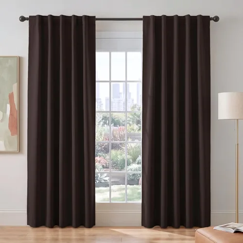 Miniatura 89 de PONY DANCE Cortinas cortas con aislamiento térmico para ventana pequeña, para guardería, baño, cocina, lavandería, caravana, sótano, 29 pulgadas