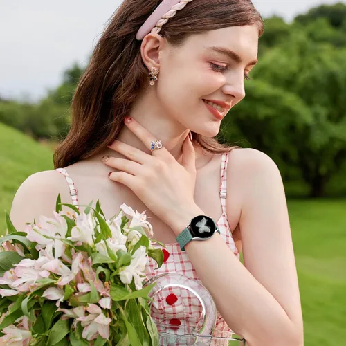 Miniatura 7 de SNBLK 6 unidades de bandas florales grabadas compatibles con Samsung Galaxy Watch 7 Banda 6 5 4 Active 2 FE 40mm 44mm/Watch 6/4 Classic/5 Pro/3