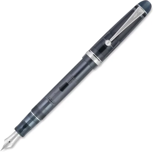 Pluma estilográfica Pilot Custom 74, barril negro ahumado, plumín mediano (60955)