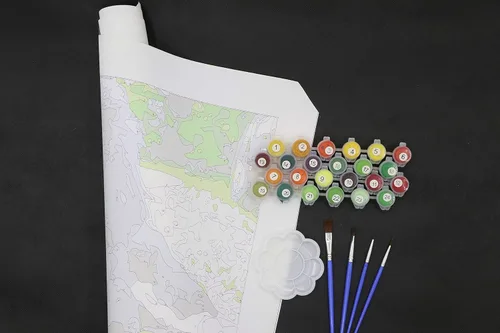 Miniatura 9 de GVS-ART Pintura personalizada por números con marco para adultos, lienzo enmarcado y estirado, pintura acrílica personalizada, lienzo personalizado
