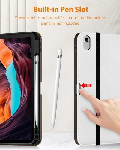 Miniatura 4 de DTTO Funda para iPad (A16) 11ª Generación de 11 Pulgadas 2025, Funda para iPad 10ª Generación de 10.9 Pulgadas 2022, Funda de Soporte Folio de Blanco