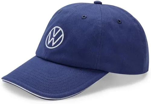 Volkswagen 000084300AT530 Basecap Kappe Cap Baseballcap Blau, con nuevo logotipo VW