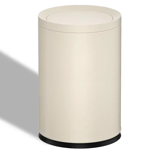 Miniatura 8 de Bote de basura de metal de 2.3/9L galones con tapa, negro, lujo ligero, elegante bote de basura, cesta de basura de baño, para sala de estar, hogar