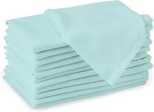 Miniatura 20 de Encasa XO Juego de 12 servilletas de tela color azul cobalto, 17 x 17 pulgadas, servilletas de cena de algodón de color sólido, servilletas de boda