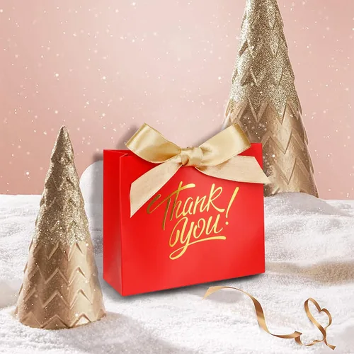 Miniatura 4 de KPOSIYA Bolsas de Regalo Pequeñas, Paquete de 50 Bolsas Pequeñas de Agradecimiento 4.5x1.8x3.9 Pulgadas Bolsa de Favor de Fiesta Caja de Dulces