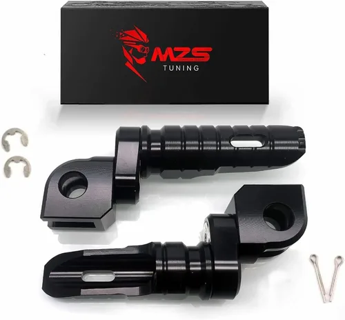 Miniatura 15 de MZS Estriberas de motocicleta compatibles con ZX4R ZX4RR ZX25R EX 400 Z400 2018-2025, estriberas delanteras ajustables para pedal, color negro CNC
