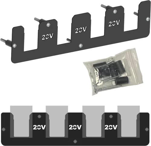 Miniatura 3 de Soporte para batería, Milwaukee 18V 4X, soporte de gancho para exhibición de pared, batería de 18 V, almacenamiento de herramientas eléctricas de 4