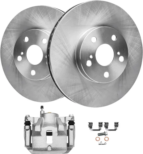 Miniatura 57 de Detroit Axle - Kit de freno delantero para Volkswagen Golf Jetta City Beetle Rotores de freno de disco de repuesto pastillas de freno de cerámica