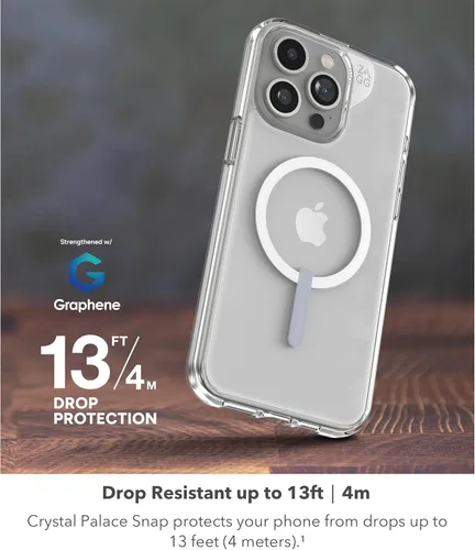 Miniatura 9 de ZAGG Crystal Palace Snap iPhone 15 Pro Max Funda transparente para teléfono - Protección contra caídas (13 pies/4m), funda MagSafe duradera