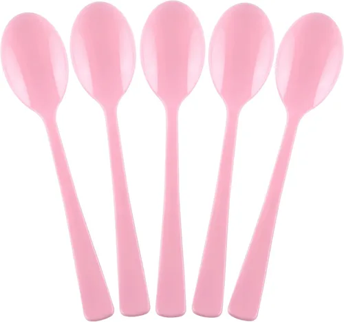 Miniatura 12 de Kochorie Paquete de 180 cucharas de plástico negras, utensilios desechables resistentes, 6.8 pulgadas, cucharas negras para fiesta a granel