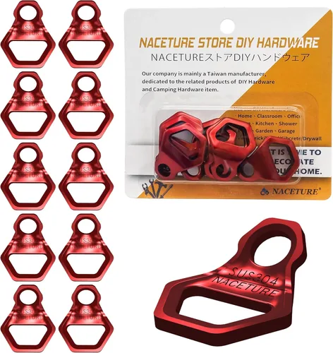 Miniatura 7 de Gancho de anclaje de amarre para motocicleta, acero inoxidable resistente, paquete de 10 anillos de correa de amarre para Dirt Bike, accesorios