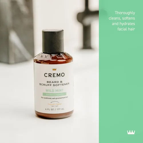 Miniatura 2 de Cremo Wild Mint - Suavizante para barba y raspaduras, suaviza y acondiciona el cabello facial grueso de todas las longitudes en solo 30 segundos, 6