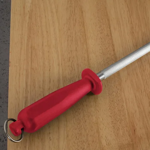 Miniatura 6 de Acero afilador profesional de acero al carbono rojo, rojo 12 pulgadas