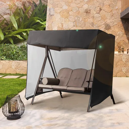 Miniatura 3 de Funda para columpio de exterior, impermeable 420D, resistente al agua, para columpio de 3 plazas, 87 x 49 x 67 pulgadas, protector resistente a