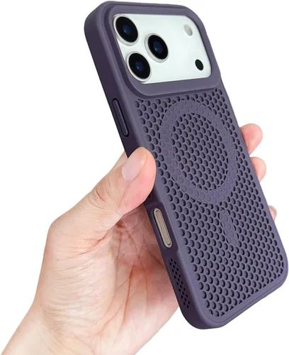 Miniatura 23 de Funda para iPhone 17 Pro Max, [compatible con MagSafe] doble capa de disipación de calor de panal de abeja, funda protectora transpirable y a prueba