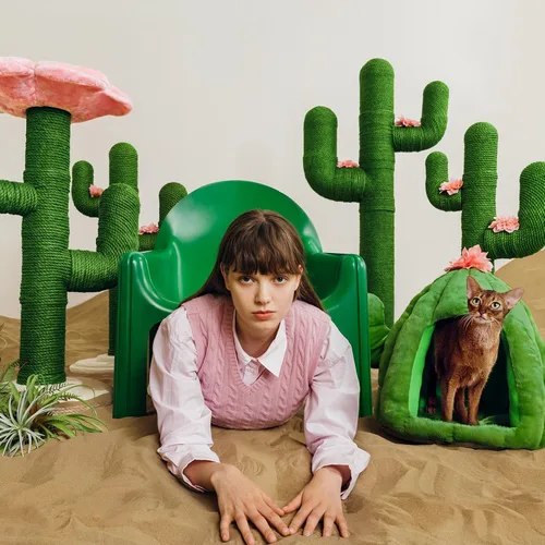 Miniatura 2 de VETRESKA Rascadores para Gatos de Interior Poste Rascador de Gato con Forma de Cactus Cuerda de Yute, 31.5" de Alto Verde Árbol de Gato Vertical
