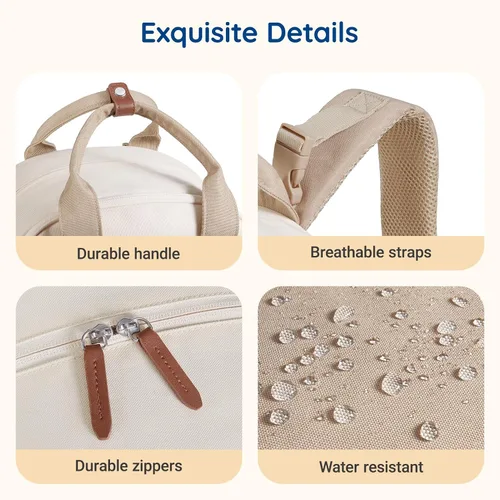 Miniatura 7 de Mommore Mochila para pañales expandible grande para bebé para 2 niños/gemelos con bolsillo húmedo y seco, mochila para pañales de viaje para mamá