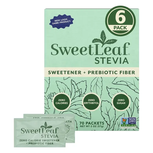 Miniatura 10 de SweetLeaf Paquetes de polvo de stevia - Edulcorante cero calorías con extracto de hoja de stevia, sin aditivo edulcorante artificial, sin azúcar
