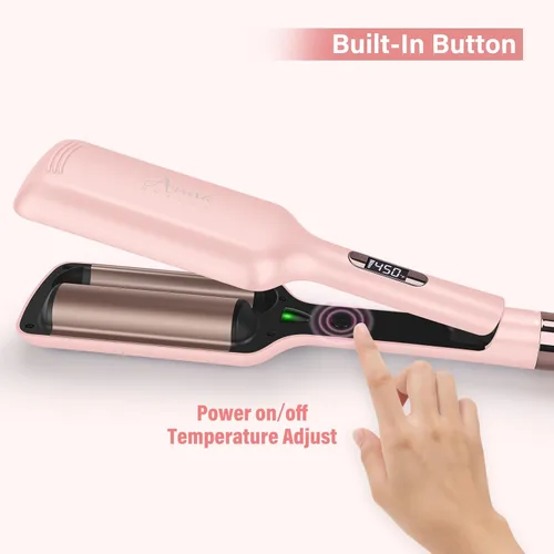 Miniatura 4 de Onduladora de cabello Aima Beauty Twins Mermaid de ondas sueltas de 32mm (1.25"), rizador de ondas anti-quemaduras, varita rizadora de 2 barriles