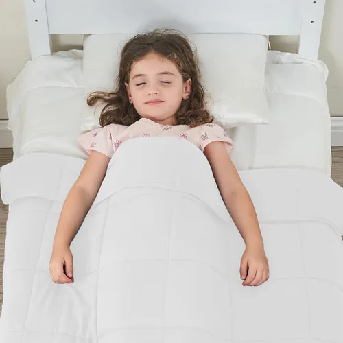 Miniatura 91 de Yescool - Manta con peso para adultos (15 libras, 60 x 80 pulgadas, azul), manta de enfriamiento pesada para dormir, 140-160 libras, manta