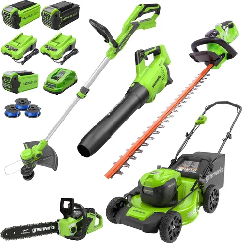 Miniatura 4 de Greenworks Cortacésped eléctrico inalámbrico sin escobillas de 40 V 21 pulgadas, recortadora de cuerdas, batería de 5.0Ah y cargador