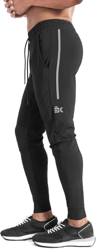 Miniatura 17 de BROKIG Pantalones deportivos ligeros para hombre, elásticos, de secado rápido, con bolsillos con cremallera