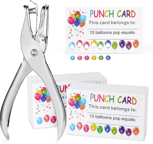 Miniatura 16 de ONEDONE Tarjetas perforadas (paquete de 200) tarjetas de recompensa para premios de incentivo de comportamiento en el aula para niños, estudiantes