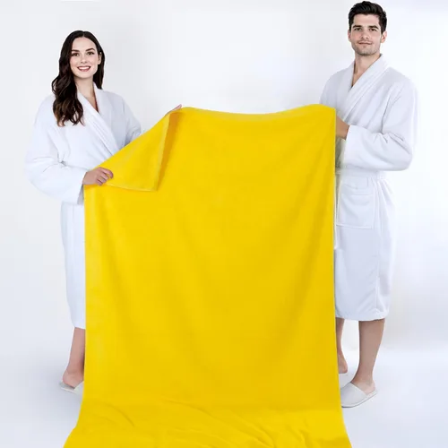 Miniatura 5 de Cotton Paradise - Toalla para el baño de 100% algodón, turca, extragrande de 40 x 80 pulgadas, color amarillo