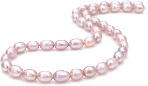 Beadia - Cuentas de perlas naturales en forma de arroz, moradas, perlas cultivadas en agua dulce, piedras preciosas sueltas, de 6-7 mm, para hacer