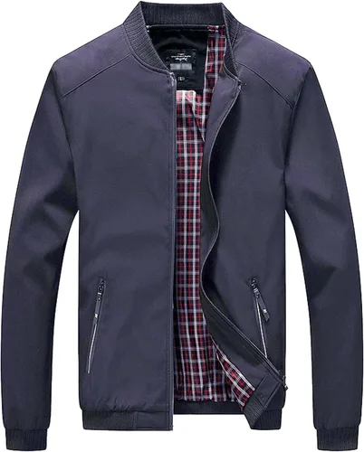 Miniatura 10 de Lentta - Chaqueta Bomber de Ajuste Delgado y Ligera de Softshell para Hombre, Chaquetas de Otoño para Hombre