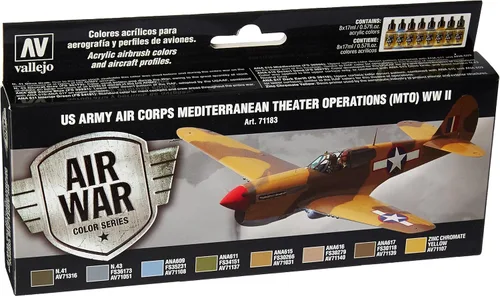 Vallejo Operaciones del Teatro Mediterráneo del Cuerpo Aéreo del Ejército de Estados Unidos Pintura de la Segund