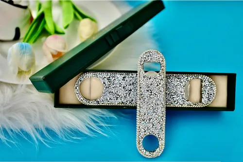 Miniatura 6 de Abrebotellas de cerveza, abridor de botellas de diamantes brillantes para cerveza, lata, soda, abrebotellas personalizado para bares, fiestas