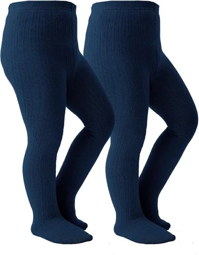 Marchare Mallas de punto trenzado para bebés y niñas, medias cálidas de invierno para niñas pequeñas, paquete de 23 de 2 a 10 años